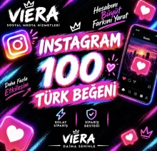 Instagram 100 Türk Beğeni 🇹🇷 | VİERA Sosyal Medya Hiz