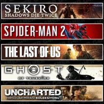 5li Dev AA Hikayeli Oyun Seti Sekiro+TLOU+Spider-man 2