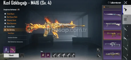 🔥kızıl gökbıçağı m416🔥 + crew + fatih olunmuş hesap