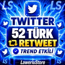 💎(TREND ETKİLİ) TWİTTER 52 TÜRK RETWEET💎