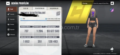 Flex city hesap tüm arabalar var nerdeyse