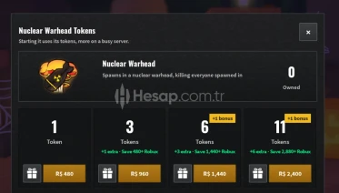 Combat Warriors Nuclear Warhead 3 Token