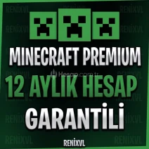 12 AYLIK MINECRAFT PREMIUM HESAP - TAM GARANTİLİ