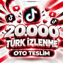 TikTok 20.000 Türk İzlenme | 🛡 30 GÜN GARANTİLİ