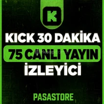 ⭐(GARANTİLİ) KİCK 30 DAKİKA 75 İZLEYİCİ 7-24 OTOMATİK⭐