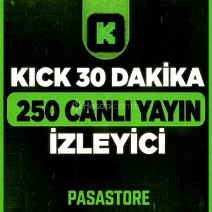 ⭐(GARANTİLİ) KİCK 30 DAKİKA 250 İZLEYİCİ 7-24 OTOMATİK