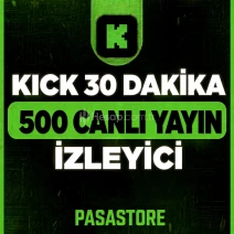 ⭐(GARANTİLİ) KİCK 30 DAKİKA 500 İZLEYİCİ 7-24 OTOMATİK