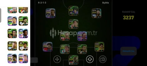 HESAP 108 CANNAVARO 3 BOMBACI 9 PARALI OYUNCU