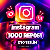 Instagram 1000 Repost | 🛡 30 GÜN GARANTİLİ