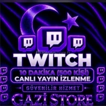 ⭐TWİTCH 10 DK CANLI YAYİN İZLENME (500 KİŞİ)+GARANTİLİ⭐