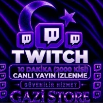 ⭐TWİTCH 10 DK CANLI YAYİN İZLENME (2000KİŞİ)+GARANTİLİ⭐