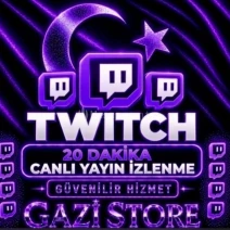 ⭐TWİTCH 20 DK CANLI YAYİN İZLENME (1000KİŞİ)+GARANTİLİ⭐