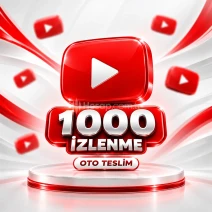 YouTube 1.000 İzlenme | 🛡 365 GÜN GARANTİLİ