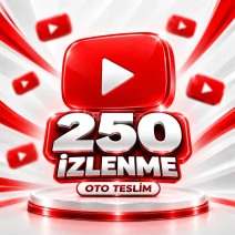YouTube 250 İzlenme | 🛡 365 GÜN GARANTİLİ