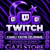 ⭐TWİTCH 30 DK CANLI YAYİN İZLENME (5000KİŞİ)+GARANTİLİ⭐