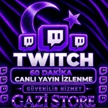 ⭐TWİTCH 60 DK CANLI YAYİN İZLENME(1000 KİŞİ)+GARANTİLİ⭐