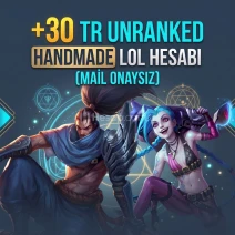 +30 TR UNRANKED HANDMADE LOL HESABI MAİL ONAYSIZ💎