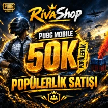 PUBG MOBİLE 50K POPÜLERLİK STOKLU