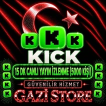 ⭐KİCK 15 DK  CANLI YAYIN İZLEYİCİ (5000 KİŞİ)GARANTİLİ⭐