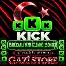 ⭐KİCK 15 DK  CANLI YAYIN İZLEYİCİ (2500 KİŞİ)GARANTİLİ⭐