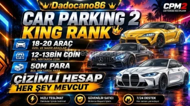 CAR PARKİNG 2 KİNG RANK ÇİZİMLİ RANDOM HESAP