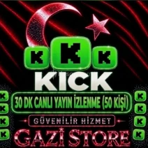 ⭐KİCK 30 DK  CANLI YAYIN İZLEYİCİ (50 KİŞİ)GARANTİLİ⭐