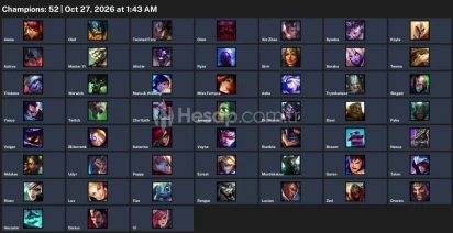 ⭐ TR 92 Level | 52 Şampiyon | 22 Skin | UNRANKED ⭐