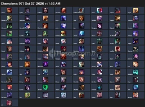 ⭐ TR 166 Level | 97 Şampiyon | 28 Skin | UNRANKED ⭐