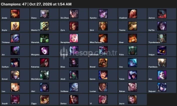 ⭐ TR 103 Level | 47 Şampiyon | 4 Skin | UNRANKED ⭐