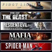5li Set 007+Dying Light+RE Requiem+Mafia Spider-man