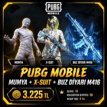 PUBG Mobile | Mumya + X-Suit + Buz Diyarı m416