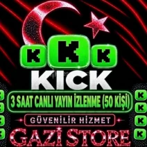 ⭐KİCK 180 DK CANLI YAYIN İZLEYİCİ (50 KİŞİ)GARANTİLİ⭐