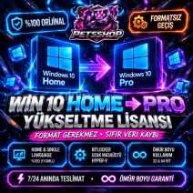 WINDOWS 10 HOMEDAN PROYA GEÇİŞ ⚡ FORMATSIZ OTO TESLİM