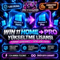 WINDOWS 11 HOMEDAN PROYA GEÇİŞ ⚡ FORMATSIZ OTO TESLİM