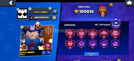 Brawl stars 100k dolular dolusu eski hesap