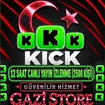 ⭐KİCK 12 SAAT CANLI YAYIN İZLEYİCİ (2500 KİŞİ)GARANTLİ⭐