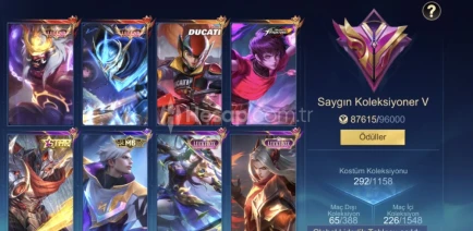 Mobile Legends Kof dyrotth + Ducati+ dolu hesap mainlik