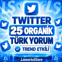 💎 (ORGANİK) TWİTTER 25 TÜRK YORUM  |  TREND ETKİLİ 💎
