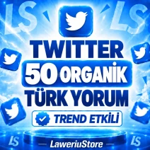 💎 (ORGANİK) TWİTTER 50 TÜRK YORUM  |  TREND ETKİLİ 💎