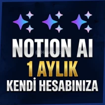 NOTION AI 1 AYLIK KENDİ  HESABINIZA