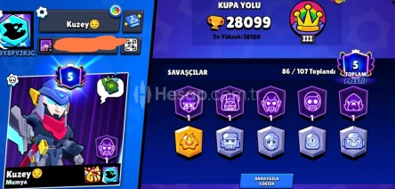 28k kupa 86 karakter kostüm dolu hesap