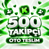 Kick 500 Takipçi | 🛡 30 GÜN GARANTİLİ
