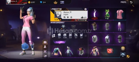NADİR KOMBİNLİ & ÖZEL EMOTELİ 40 LVL TEMİZ FREE FIRE HE