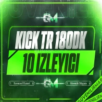 Kick Türk İzleyici 10 180 dakika - Garantili
