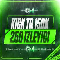 Kick Türk İzleyici 250 15 dakika - Garantili