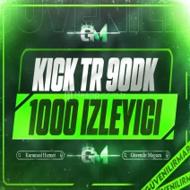Kick Türk İzleyici 1000 90 dakika - Garantili