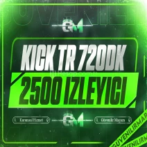 Kick Türk İzleyici 2500 720 dakika - Garantili