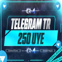 Telegram Türk Üye 250 - Garantili