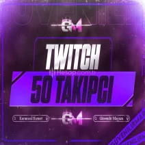 Twitch Takipçi 50 - Hızlıca Garantili