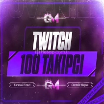 Twitch Takipçi 100 - Garantili